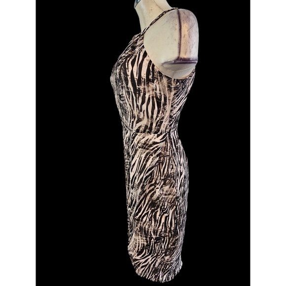 Bebe Size 6 Black Light Pink Cocktail Dress - Picture 3 of 7